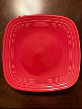 Fiesta Scarlet Square Dinner Plate - Retired Style!